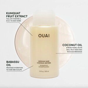 OUAI Medium Hair Shampoo, Nourishes & Strengthens Hair